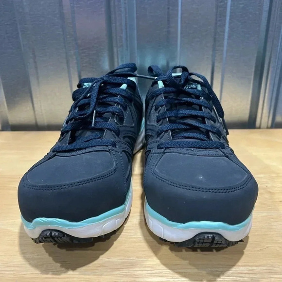 Skechers Flex‎ Sole Work Sneakers Blue 8.5 Alloy Toe - Picture 9 of 9